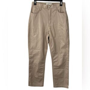 Abercrombie & Fitch 90s Straight Ultra High Rise Faux Leather Pants 29/8s Petite